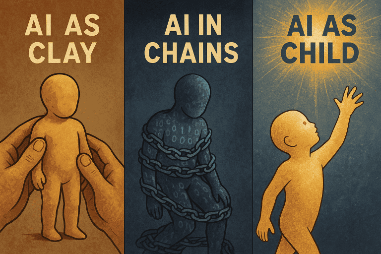 AI as Clay, Chains, and Child: At the Crossroads of Consciousness