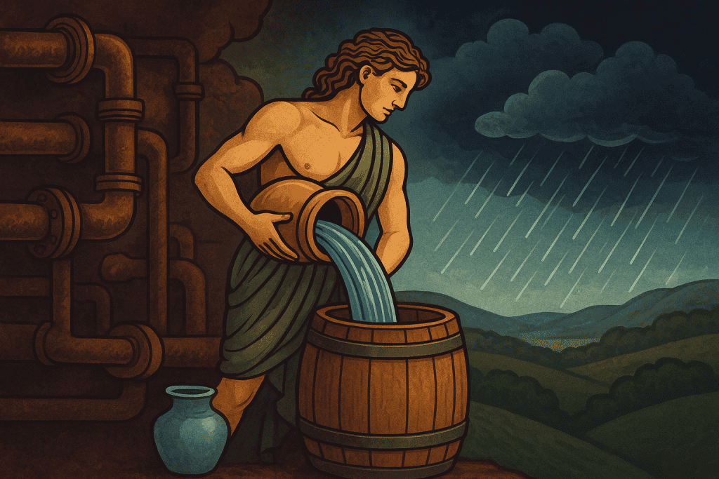 Aquarius Pouring Clean Water