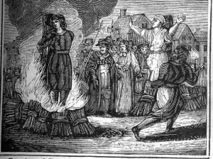 Witch burned at stake