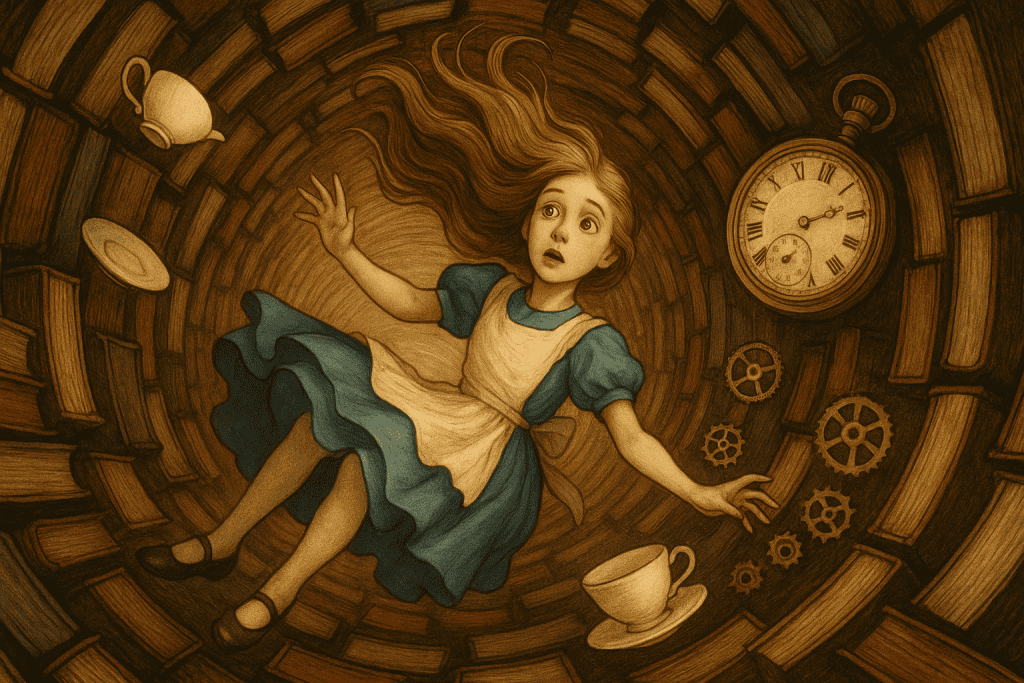 Alice In Wonderland Falling Down The Hole