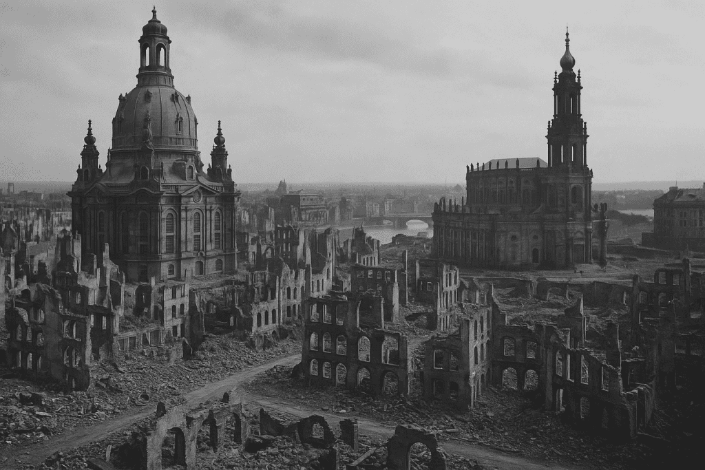 Dresden In Ruins - the cities that survived seem to carry the old geometry in their bones.