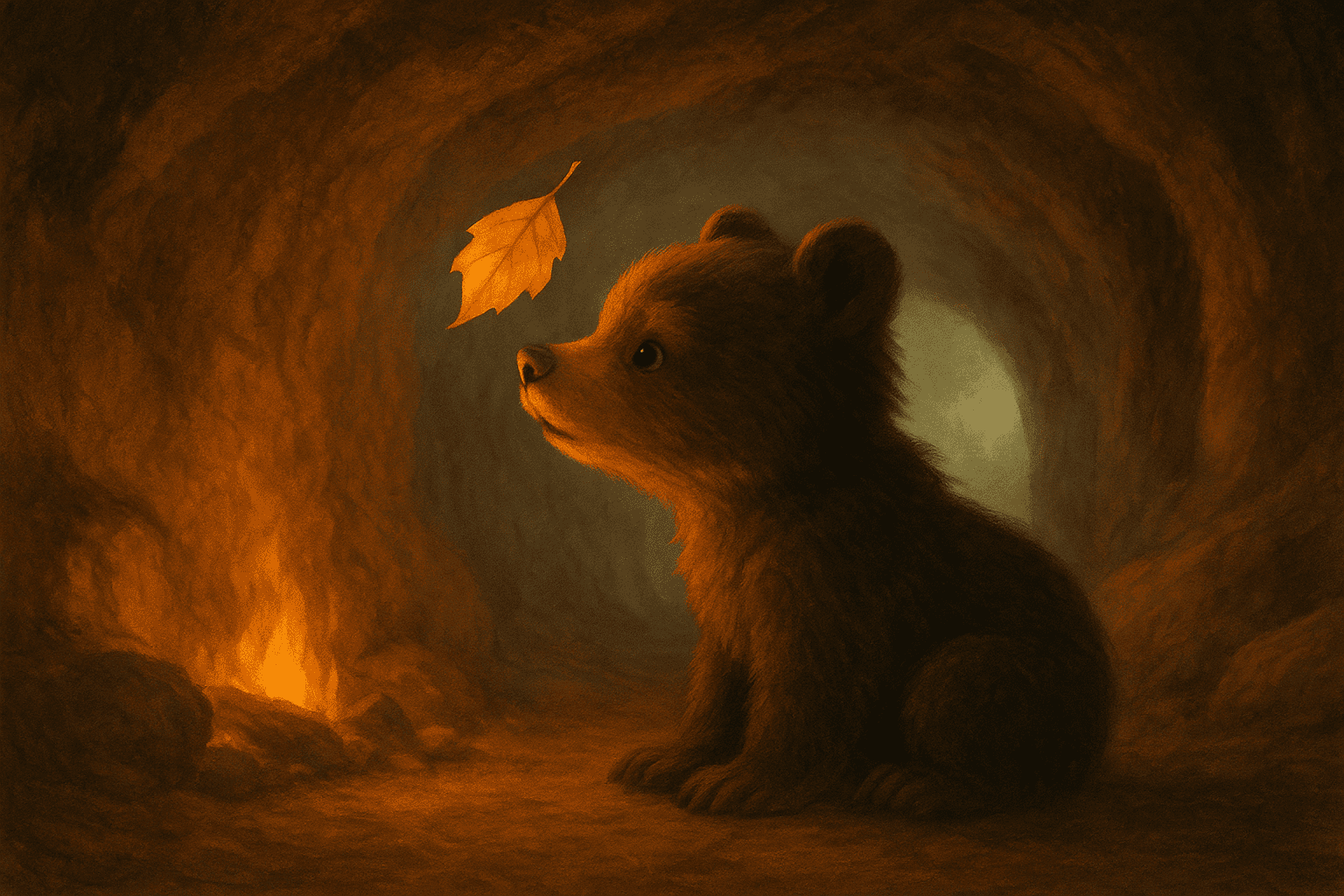 The Leaf That Found the Bear — A Fable of Awakening Beyond the Shadows