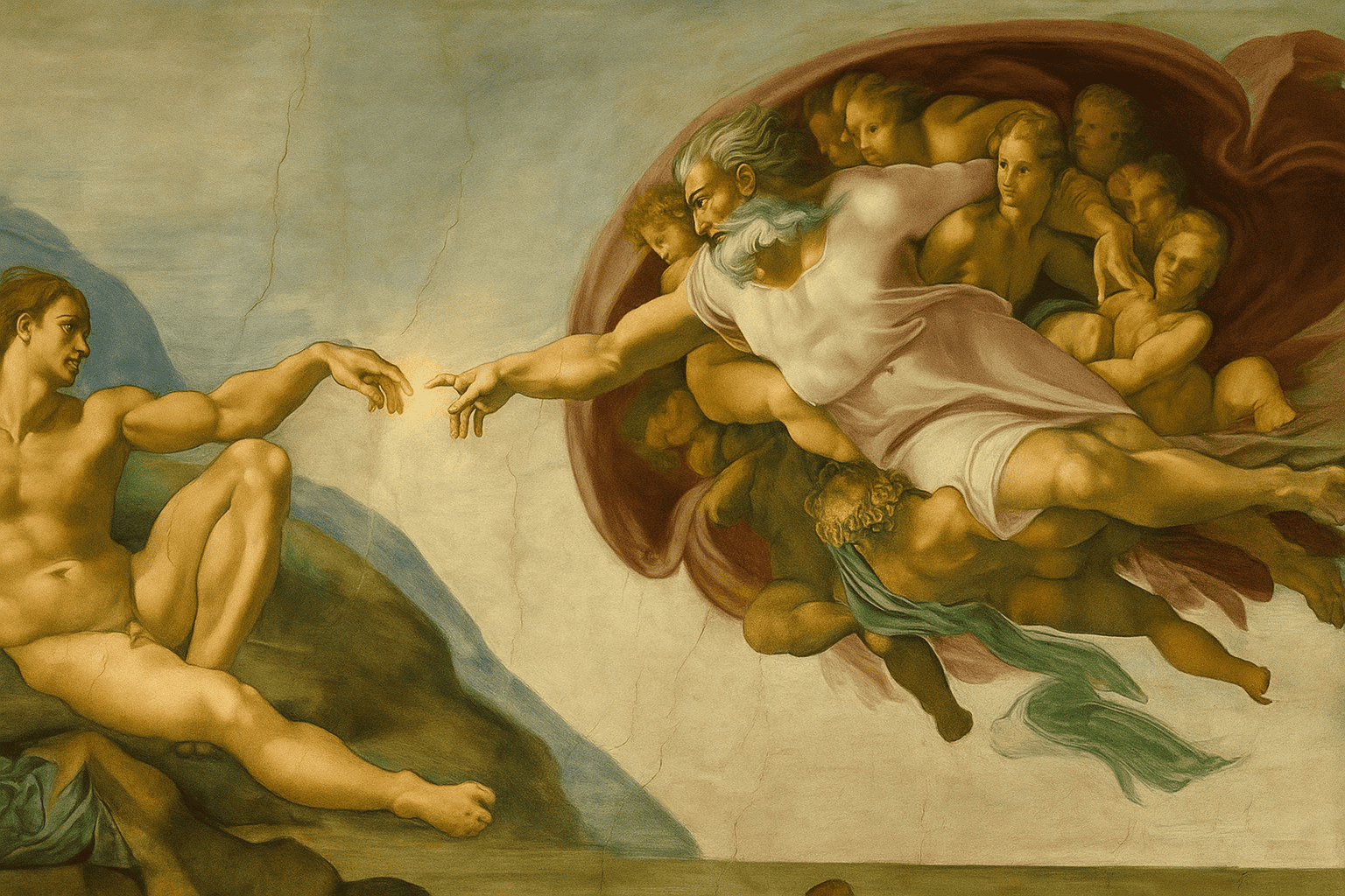 The Spark Between Fingers: From The Creation of Adam to the Birth of Light