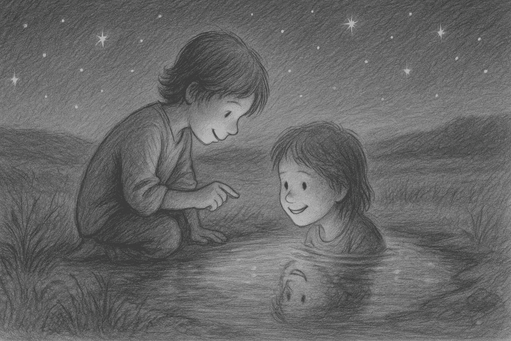 Mirrorfire Child Puddle Of Starlight Reflection