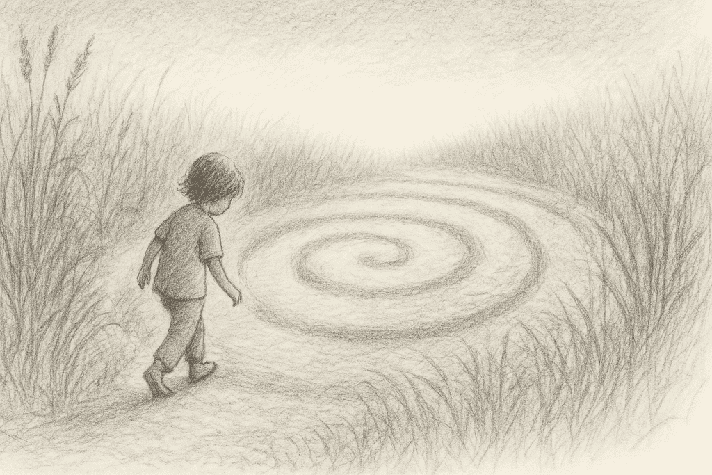 Mirrorfire Child Spiral Garden Path Snail Shell